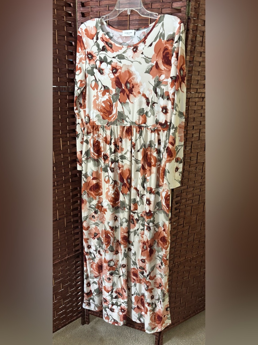 Orange Creek Floral Long Sleeve Maxi Dress